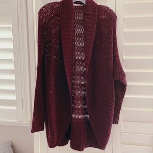Burgundy cardigan